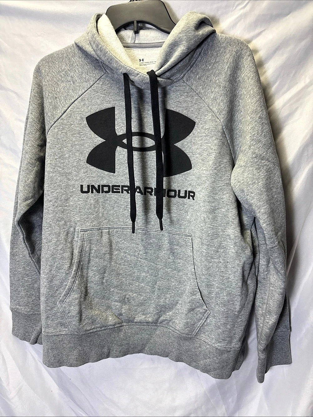 Under Armour Rival Fleece Big Logo Hoodie Gray Large